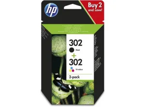 PACK 2 CARTUCHOS HP 302 NEGRO + 302 TRICOLOR X4D37AE