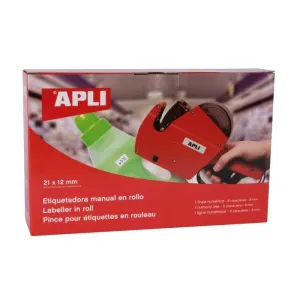 ETIQUETADORA MANUAL APLI 101418 8 CARACTERES 1 LINEA