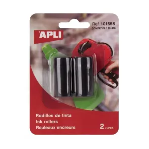 PAQUETE 2 RODILLOS ENTINTADORES APLI 101558 PARA ETIQUETAS 101418 PAQUETE 2 RODILLOS ENTINTADORES APLI 101558 PARA ETIQUETAS 101418