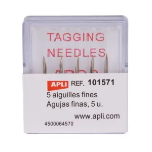 CAJA 5 AGUJAS FINAS APLI 101571 RECAMBIO PISTOLA TEXTIL