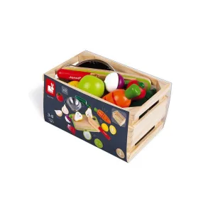 Maxi Set de Frutas y Verduras Velcro Green Market Janod J06607