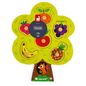 Puzzle Encajable Árbol Goloso 6 Piezas Janod J07061