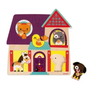 Encajable Musical Amiguitos Animales 5 Piezas Janod J07078