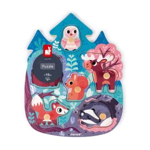 Puzzle Encajable el Bosque 6 Piezas Janod J07097