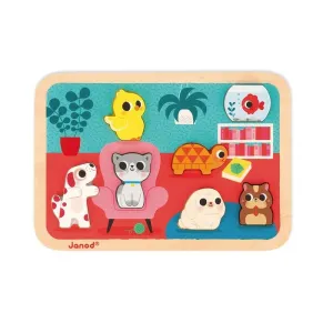 Puzzle Chunky Mascotas 7 Piezas Janod J07122