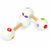 Maracas Tipo Mancuernas Confeti de Madera Janod J07610