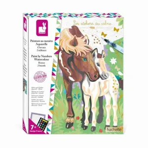 Pintura por Números Acuarela Caballos Janod J07953
