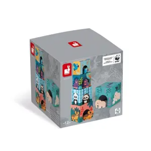 Pirámide de Cartón y Figuritas de Madera Animales Janod J08623