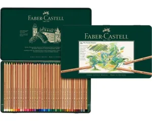 ESTUCHE DE METAL CON 36 LÁPICES PASTEL PITT FABER CASTELL 112136