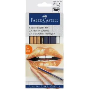Estuche de Carton con 6 Lapices Faber Castell Kit Principiante Goldfaber Clasico 114004