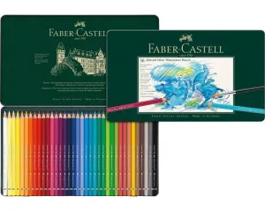 Estuche de Metal con 36 Lápices Acuarelables Faber Castell 117536