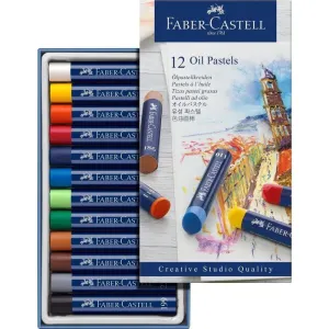 Estuche de Carton con 12 Tizas Pastel Grasas Faber Castell 127012