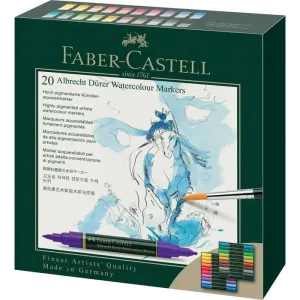 Estuche de Cartón con 20 Rotuladores Doble Punta Watercolour Marker Faber Castell 160320