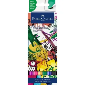 Estuche de Carton con 6 Rotuladores Faber Castell Aqua Doble Punta Graffiti 164525