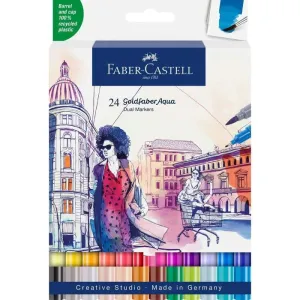 Estuche de Carton con 24 Rotuladores Faber Castell Goldfaber Aqua Doble Punta 164624