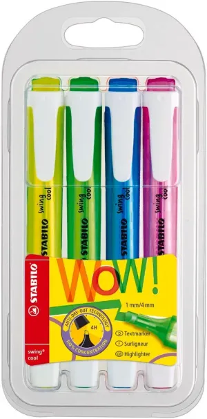 Pack 4 Marcadores Fluorescente Stabilo Swing Cool 275/4