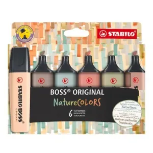 Pack 6 Marcadores Fluorescente Stabilo Boss Nature Colors 70/6-2-2
