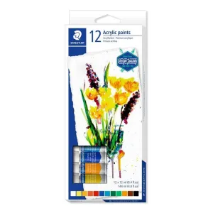 Estuche de Carton con 12 Tubos Acrilicos 12Ml Staedtler 8500 C12