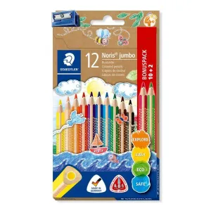 Estuche Staedtler de Carton con 12 Lapices Noris Jumbo 128 Nc12P1