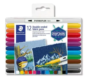 Pack 12 Rotuladores Textil Staedler Doble Punta 3190 Tb12
