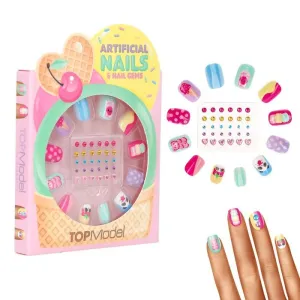 Set de Uñas Topmodel Postizas y Piedras Candy Glam 14072