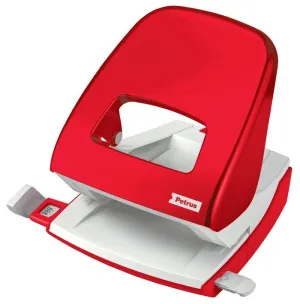 Taladrador Petrus Metal Rojo Metalizado 2 Agujeros 30 Hojas Wow 62