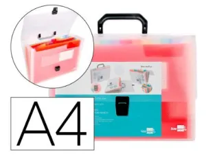 Maletin Clasificador Plastico Liderpapel 13 Departamentos A4 Transparente 45134