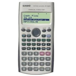CALCULADORA FINANCIERA CASIO FC-100V PLATA 
