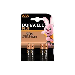 PAQUETE 4 PILAS ALCALINAS DURACELL AAA BASIC LR03/MN2400  