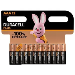 PAQUETE 12 PILAS EXTRALIFE DURACELL AAA PLUS POWER LR03
