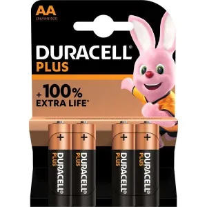 PAQUETE 4 PILAS ALCALINAS DURACELL PLUS EXTRA AA LR6/M BL