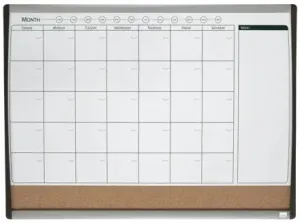 PIZARRA PLANAFICACION MENSUAL MAGNETICA + CORCHO NOBO 1903813 58,5X43