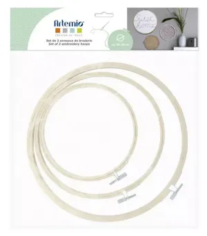 Pack 3 Anillos de Bordados Artemio Madera 14002255