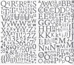 Stickers de Purpurina Oro Artemio Abecedario Mayusculas y Minusculas + Numeros 11004048