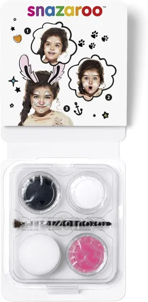 Pack 3 Pastilla Maquillaje Snazaroo + Esponja + Pincel 1172082