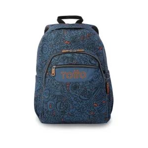 Mochila Junior Totto Acuareles Grafer Adaptable Ma04Eco021 2526N 5L4
