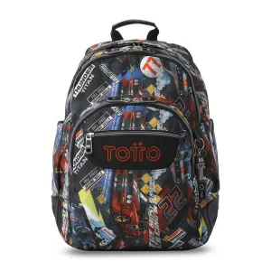 Mochila Junior Totto Rayol Rally Red 2 Compartimentos Ma04Eco002 2616N 0Rn