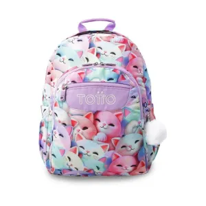 Mochila Junior Totto Acuareles Mewsy 3D Adaptable Ma04Eco021 252Dn 0S6