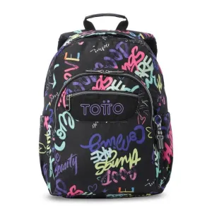 Mochila Junior Totto Acuareles Letry Adaptable Ma04Eco021 2616N 7Ez