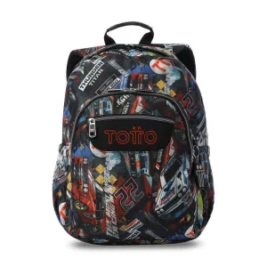 Mochila Junior Totto Acuareles Rally Red Adaptable Ma04Eco021 2616N 0Rn