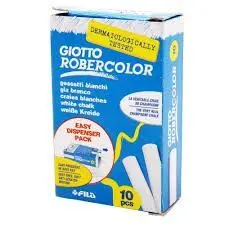 PAQUETE 10 TIZAS BLANCAS ROBERCOLOR GIOTTO F538700