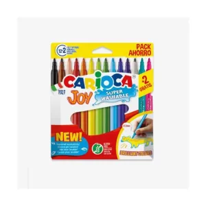Pack 12 + 2 Gratis Rotuladores Carioca Joy Punta Fina 40533