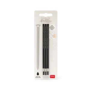 Pack 3 Recambios Legami Tinta Gel 0. 7Mm Borrable Negro Refep0004