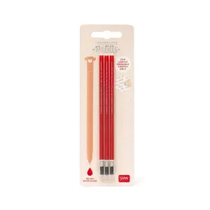 Pack 3 Recambios Tinta Gel Borrable Legami 0. 7Mm Rojo