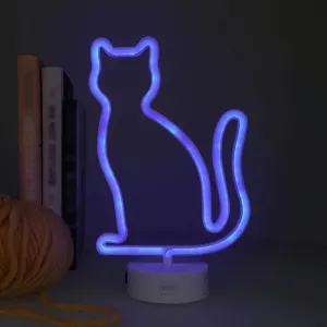 Lampara Led Neon Legami Kitty Azul Ll0006