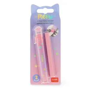 Portagomas Legami Retractil Meow Kitty + 1 Recambio Serp0001