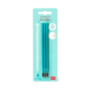 Pack 3 Recambios Legami Tinta Gel 0. 7Mm Borrable Turquesa Refep0010