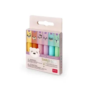 Pack 6 Marcadores Fluorescente Legami Mini Teddys Style Mh0004