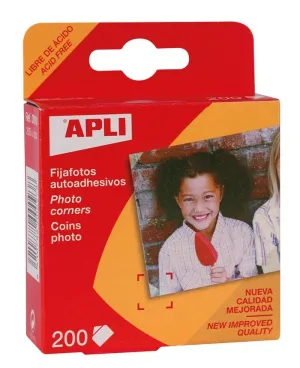 Pack 200 Fija Fotos Autoadhesivos Apli 18X17Mm 00093