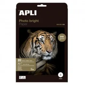 Papel Fotográfico Apli Photobright A4 240Gr 20 Hojas 04454